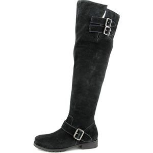 Knee High Black Leather Boots